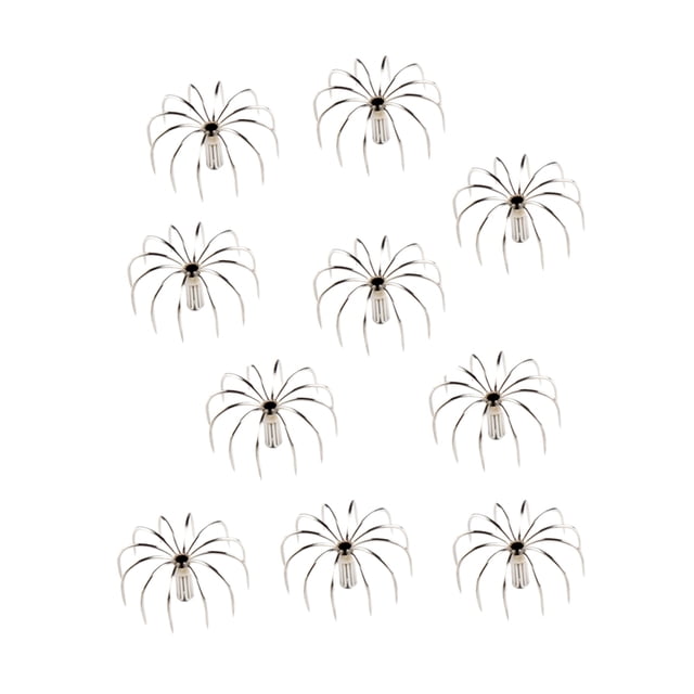 10pcs Acero Inoxidable Calamar Plantilla Pulpo Simulación 4.5cm Sunnimix Gancho de pesca de calamar