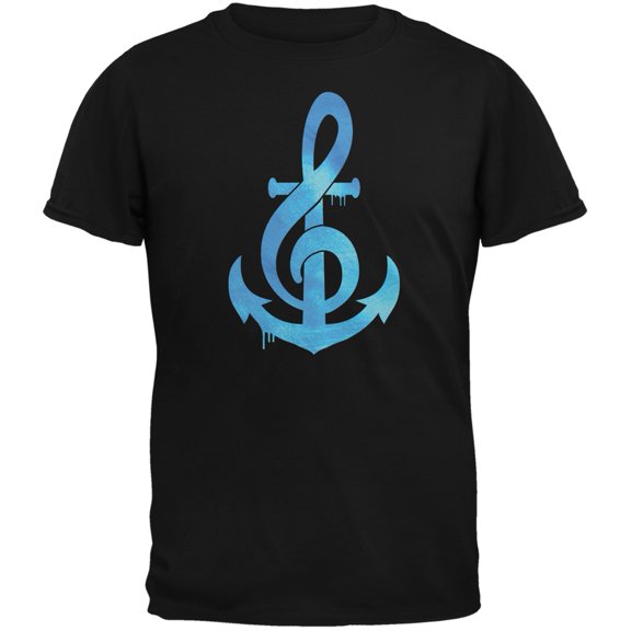 Anchor Clef Black Adult T-Shirt - Medium