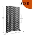 thumbnail image 3 of Huisuilinss Wood/Metal Privacy Screen,Outdoor Privacy Screen,Freestanding Decorative Privacy Screen,Outdoor Divider With Stand,Privacy Panel For Patio Lawn Garden Deck Balcony,1PCS, 3 of 7