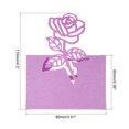 thumbnail image 2 of Table Name Place Cards,50Pack Rose Cut Design Blank Card Purple, 2 of 6
