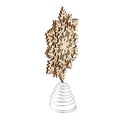 thumbnail image 4 of The Lakeside Collection Snowflake Tree Topper - Wooden Christmas Ornament with Carved Look, 4 of 5