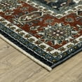 thumbnail image 3 of Oriental Weavers Vivian Area Rug - VI05A - 5'3" x 7'6" - in Navy/ Rust - Vintage Inspired, Stain Resistant, Family and Pet Friendly , Bedroom, Office Rug, 3 of 5