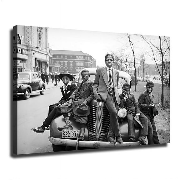 1941 Easter African American Boy Poster Canvas Print Wall Art Modern Bedroom Room Aesthetics Decoration Boys Women Gift Unframed and Framed