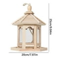 thumbnail image 4 of Sylchomon Retro Pagoda Design Wooden Bird Feeder for Outdoors Hanging, Wooden Hexagon Shaped Large Capacity, Cardinal Birdfeeder for Garden Decoration Yard, Weatherproof and Durable, 4 of 9