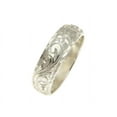 thumbnail image 2 of 925 sterling silver personalized custom made 6mm Hawaiian scroll raised letter ring band size 14.5, 2 of 4