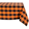 thumbnail image 1 of Buffalo Check Farmhouse Tablecloth Orange & Black 60x84 Inch, Classic Kitchen, Dining, Picnic Cover, WrinkleFree and Washable, 1 of 6