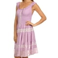 thumbnail image 3 of Olivia Gypsy Boho Peasant Batik Dress - Lavender - One Size, 3 of 4