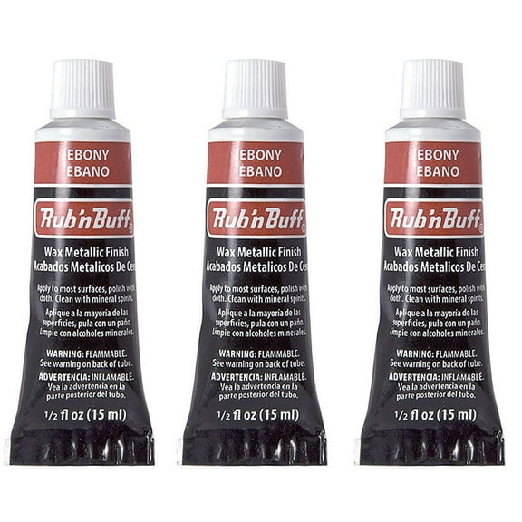 Rub 'n Buff The Original Wax Metallic Finish ebony [PACK OF 3 ]