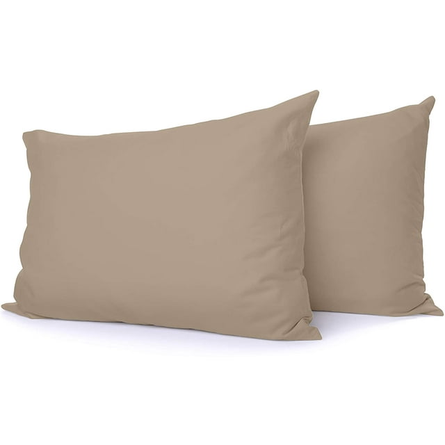 Ensemble de 2 Taies d'Oreiller en Coton Métrique 100 % Coton Biologique, 800 Fils, Taies d'Oreiller en Coton de Qualité Supérieure, Housses d'Oreiller