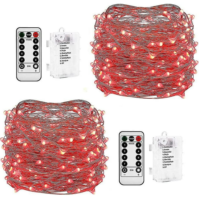 Luces de cadena YONGSHENG Paquete de 2 con control remoto alambre de cobre