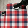 thumbnail image 3 of Ambesonne Plaid Grommet Curtain, Traditional Retro Pattern, 50" x 84", Vermilion Dark Blue, 3 of 6