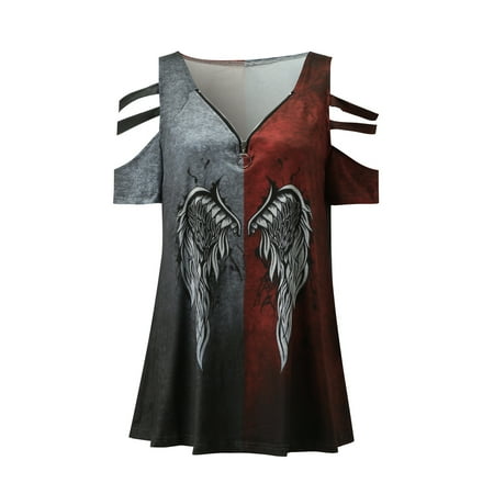 

Cathalem Women s Tops Summer Top Shirt For Women Short Sleeves Outdoor Fashion Causal T-shirt Short Sleeve Scrub Jackets Shirt Red Medium