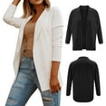 thumbnail image 6 of Clearance Womens Casual Work Office Open Front Blazer Jacket,3/4 Long Sleeves Cardigan Jacket Blazers Jacket Overcoats for Work Professional Womens Blazers Casual Jacket,S-XL White, 6 of 7
