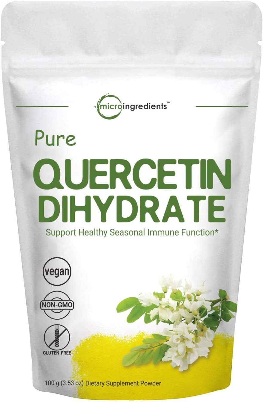 Micro Ingredients Pure Quercetin Dihydrate Powder, 100 gram, Maximum
