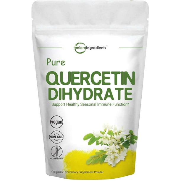 Micro Ingredients Pure Quercetin Dihydrate Powder, 100 gram, Maximum