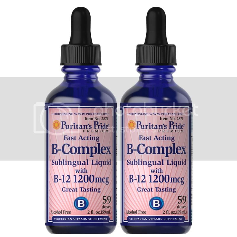 Puritan's Pride Vitamin B-Complex Sublingual Liquid With Vitamin B-12 ...