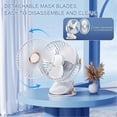 thumbnail image 5 of Small Clip on Fan Classic 6 Inch Clip Fans 5 Speed 720 Degree Quiet Desk Table Fan 4 in 1 Mini Cooling Fans for Home Office, 5 of 5
