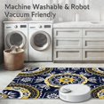 thumbnail image 5 of ODIKA 8'x10' Machine Washable Non-Slip Area Rug, Snowflake Design Winter Celebration Floor Coverings High Traffic Rug with Pad, Black, 620854, 5 of 8