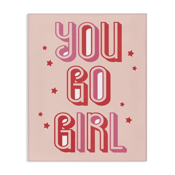 Stupell Industries Eclectic You Go Girl Fashion Modern Design Canvas Art, 16 x 20, by Lil' Rue