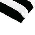thumbnail image 4 of Jordan Manufacturing 44" x 22" Cabana Black Stripe Rectangular Outdoor Chair Cushion with Ties and Hanger Loop, 4 of 12