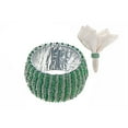 thumbnail image 2 of 4PC Beaded Napkin Ring With Craft Box Green & Silver, 2 of 5