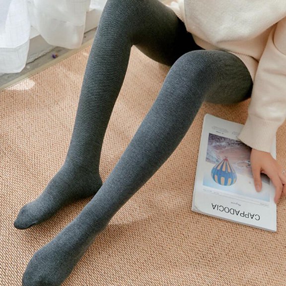 LEORX Leg Warmers for Women Cotton Pants Slim Fit Thicken and Dark Grey 1Pcs