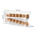 thumbnail image 4 of Dispensador de Huevos con Ruedas, Caja de Almacenamiento de Huevos, Organizador de Huevos de Doble Capa con Tapa, Organizador de Almacenamiento para Restaurante, 4 of 5