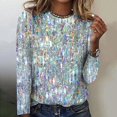 thumbnail image 2 of Birdeem Blouse pour Femmes Mode Femmes Décontractée Manches Longues Col Rond T-Shirt Ample Blouse Tops, 2 of 12