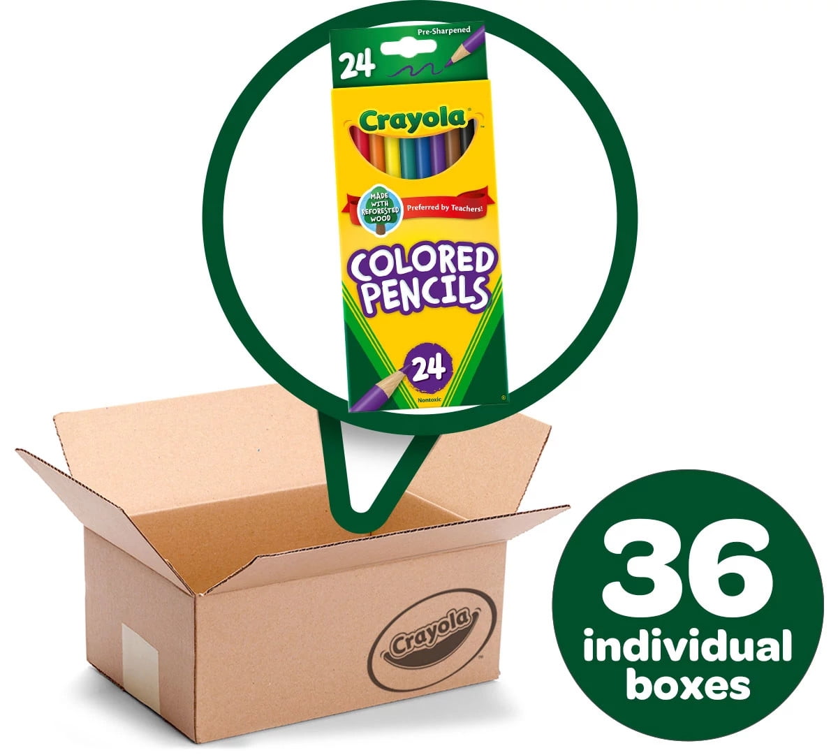 Crayola 24ct Clr Pencils 36pk Bulk