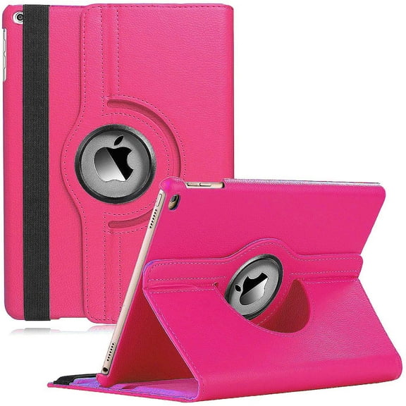 iPad Case Fit 2018/2017 iPad 9.7 6th/5th Generation - 360 Degree Rotating iPad Air Case Cover with Auto Wake/Sleep Compatible with Apple iPad 9.7 Inch 2018/2017 (Rose)