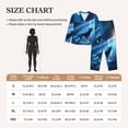 thumbnail image 4 of Salouo A Wolf Barks Out A Window Pattern Women's Pajamas Set Long Sleeve Button Down Sleepwear Soft Pj Lounge Sets for women 2 Piece Pjs Set with Long Pants-X-Large, 4 of 7