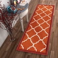 thumbnail image 2 of Well Woven  Modern Bold Lattice Non-Skid Backing Runner Rug - 2' x 7' Blue/Off-white Off-White, 2 of 5