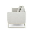 thumbnail image 4 of Canisbay Modern Fabric 3 Seater Sofa, Light Gray and Silver, 4 of 8
