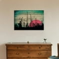 thumbnail image 2 of wall26 - Illustration of Silhouetes of Trees as The Sun Rises Over Wood Panels - Canvas Art Home Art - 32x48 inches, 2 of 4