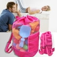 thumbnail image 2 of Xfvqtps Students Drawstring Beach Bag Mesh Foldable Multi Functional Lightweight Shell Storage Toys Balls Storage Bags Pink, 2 of 8