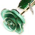 thumbnail image 1 of Rosa bañada en oro de 24 K ANGGREK Verde Claro Natural para el Cumpleaños de Las novias, 1 of 7
