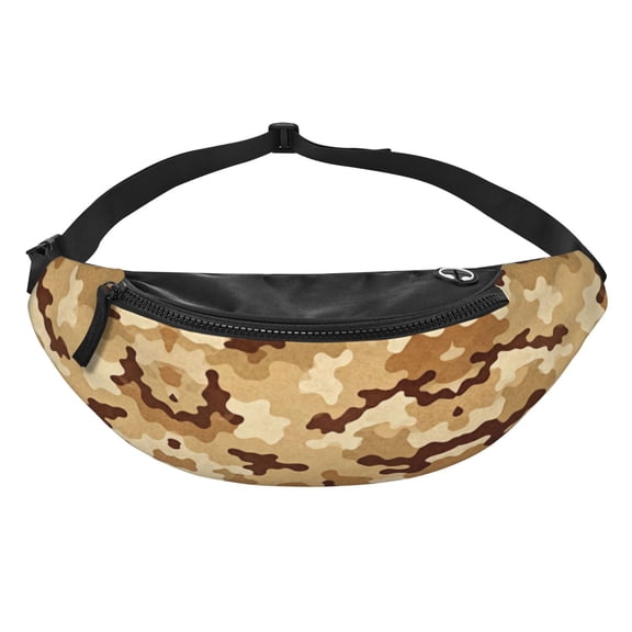 Women Men Desert Camouflage Crossbody Fanny Waist Bag Pack Belt Bag for Travel Hiking