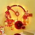 thumbnail image 2 of Couronne de Catégorie de Produits Titre de Produit Couronne de l'Année Chinoise pour Porte d'Entrée – Couronne Murale Saisonnière 2024 avec Baies Rouges à LED pour Cheminée Extérieure et Décoration Intérieure, 2 of 8