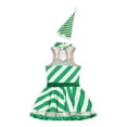 thumbnail image 4 of TTAO Kids Girls Sequins Striped Tutu Dance Dress Figure Skating Dress Christmas Party Candy Cane Clothes Green 10, 4 of 7