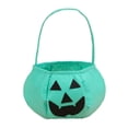 thumbnail image 5 of Halloween Pumpkin Candy Bag for Kids, Reusable Non-Woven Trick or Treat Bucket, Pumpkin Face Treat Snack Holder Basket with Handle for Halloween Party Favors, 5 of 8