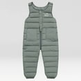 thumbnail image 2 of Toddler Boys Girls Snow Pants Winter Warm Down Coat Jumpsuit Classic Windproof Ski Snow Bib Overalls Snowsuit with Pockets Light Green 12-18 Months, 2 of 4