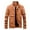 Yellow, variant on Babysbule Mens Winter Coats Men's Autumn Fashion Pure Color Stand Collar Imitation Leather Jacket Coat