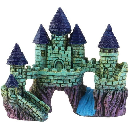 TEHAUX Aquarium Decoration - 1pc Resin Rope Bridge Ornament For Fish Tank - Antique Landscape Craft For Freshwater & Saltwater Tanks - Size S (Approx. 16.5x5x4cm)