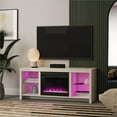 thumbnail image 3 of Ameriwood Home LED Fireplace 55" TV Stand with Crystal Insert, High Gloss White, 3 of 14