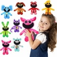 thumbnail image 1 of [8 Piezas] Bichos Sonrientes Terror Serie Sonrientes Muñeco Peluche Cerdo Rosa [embalaje Compresión Al Vacío], 1 of 9