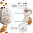thumbnail image 5 of Shower Curtain 48"W x 72"L Retro Thanksgiving Flowers Pumpkins Fabric Shower Curtains Set with Hooks Water Repellent Bathroom Curtains Machine Washable Bathroom Accessories, 5 of 6