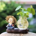 thumbnail image 3 of Glass Vase Creative Lovely Monk Multi-purpose Plant Terrarium Desktop Ornament, 3 of 6