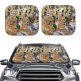 thumbnail image 2 of Rateoe Mallard Ducks Pattern 2 Piece Car Windshield Sun Shade Foldable | Front Windshield Shade for Sun, Heat and UV Rays | Sunshade for Car Front Window-Large, 2 of 6