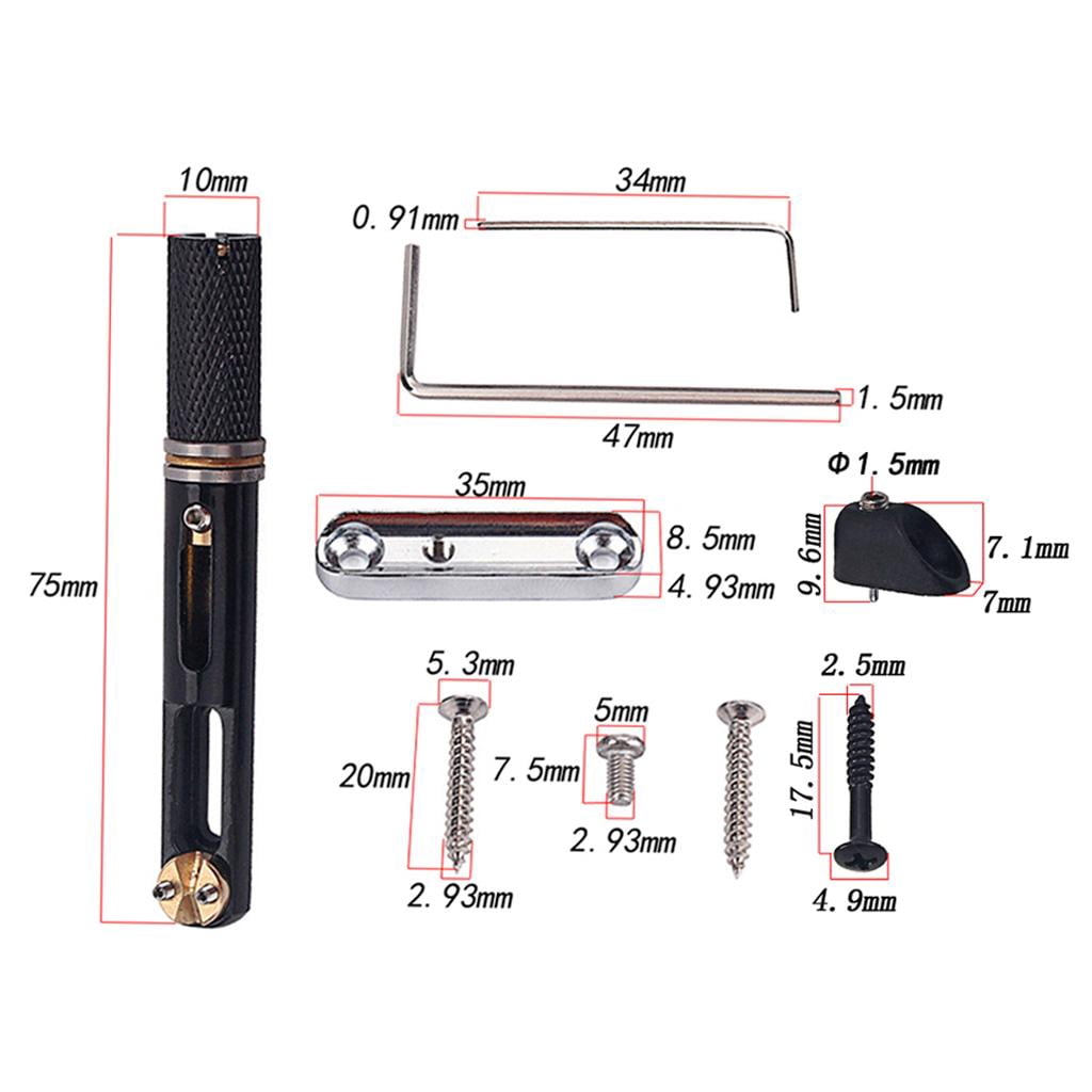 LeeQinersw 5 Strings Electric Guitar Bridge Set with Wrench Screws Guitar Bridge Base Parts