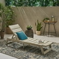 thumbnail image 2 of Cullen Outdoor Wood and Iron Chaise Lounge, Light Gray and Gray, 2 of 10